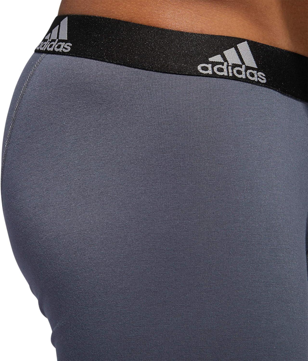 imageadidas Mens Stretch Cotton Boxer Brief Underwear 3Pack 2020Onix GreyBlackGrey