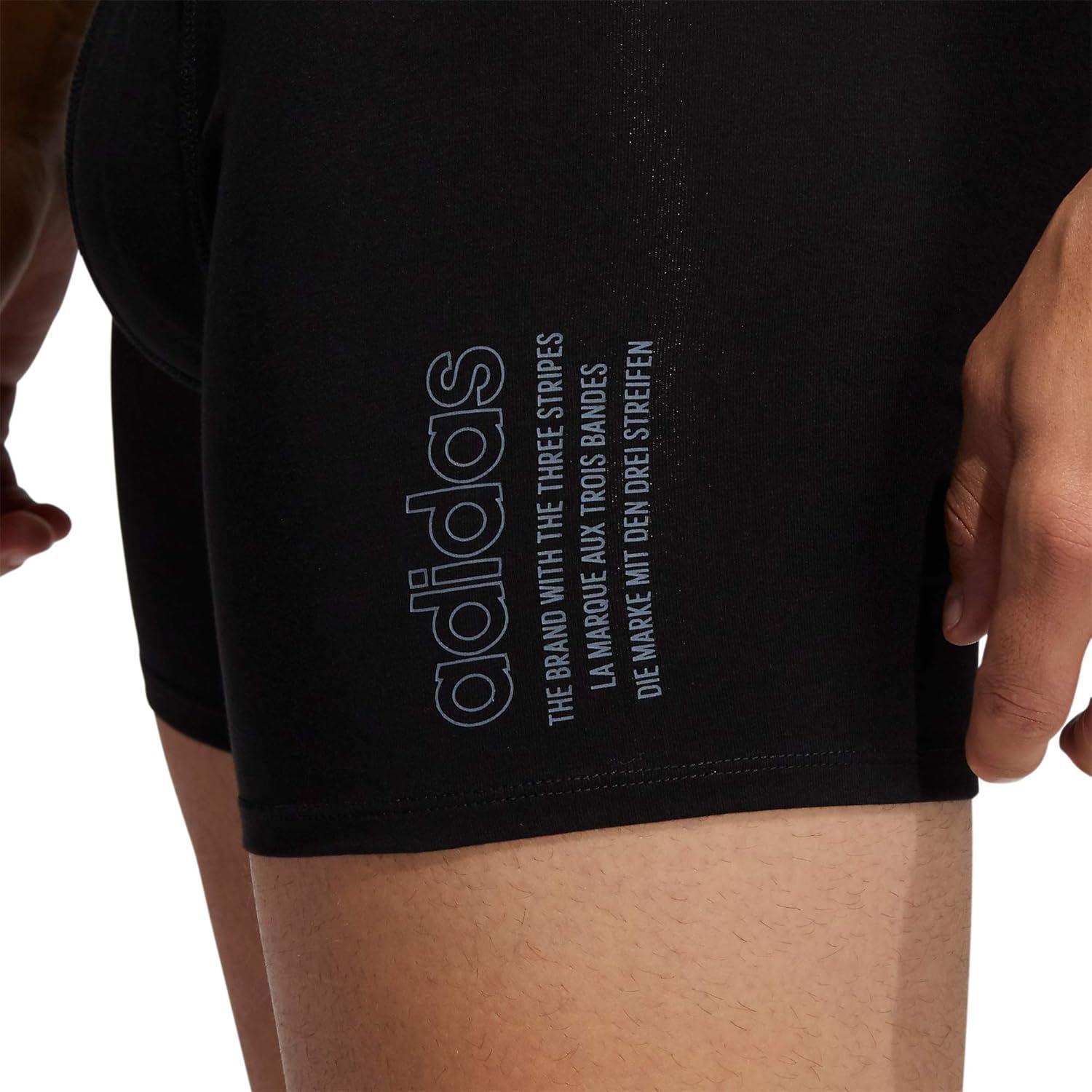 imageadidas mens Core Stretch Cotton Boxer Brief Underwear 4packBlackOnix GreyGrey