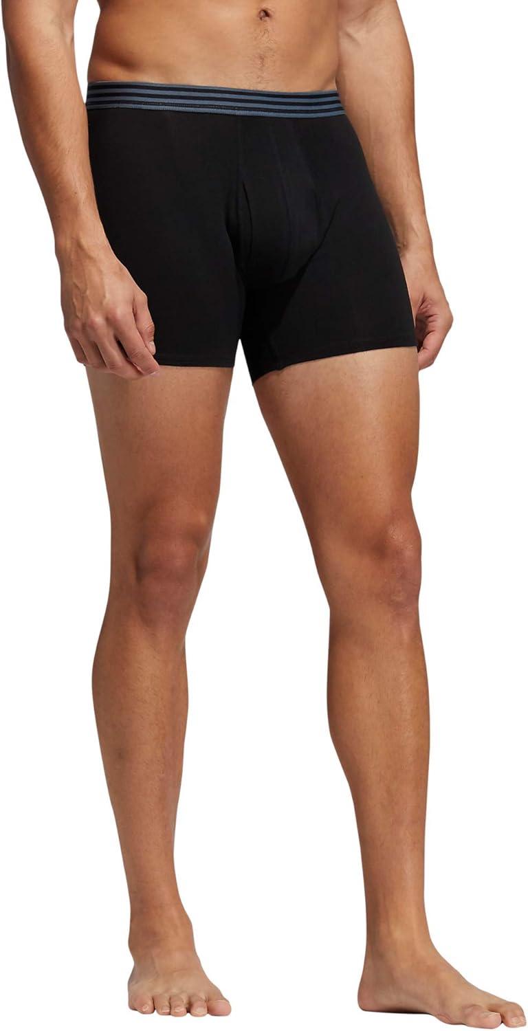 imageadidas mens Core Stretch Cotton Boxer Brief Underwear 4packBlackPower RedOnix Grey