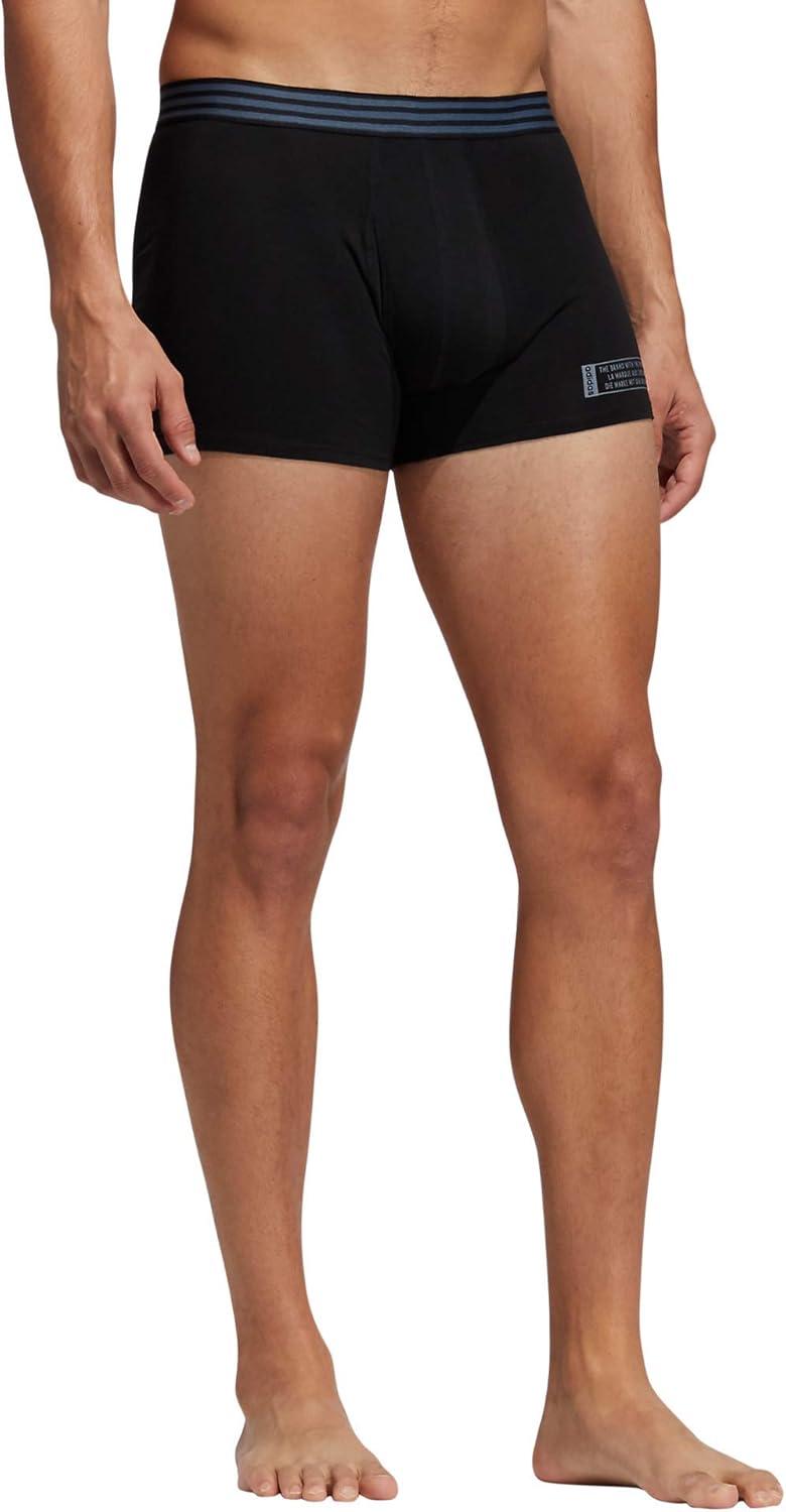 imageadidas mens Core Stretch Cotton Trunks Underwear 4packBlackOnix GreyGrey