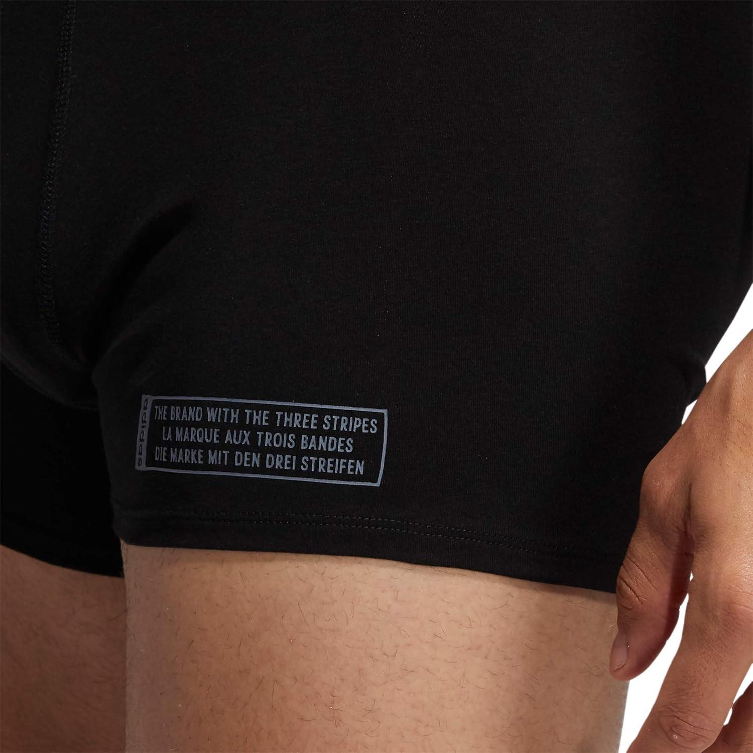 imageadidas mens Core Stretch Cotton Trunks Underwear 4packBlackOnix GreyGrey