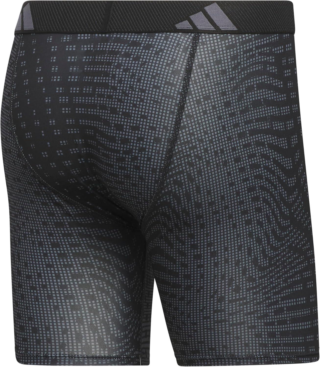 imageadidas mens Performance Boxer Brief Underwear 1packAccelerate Onix BlackOnix GreyBlack