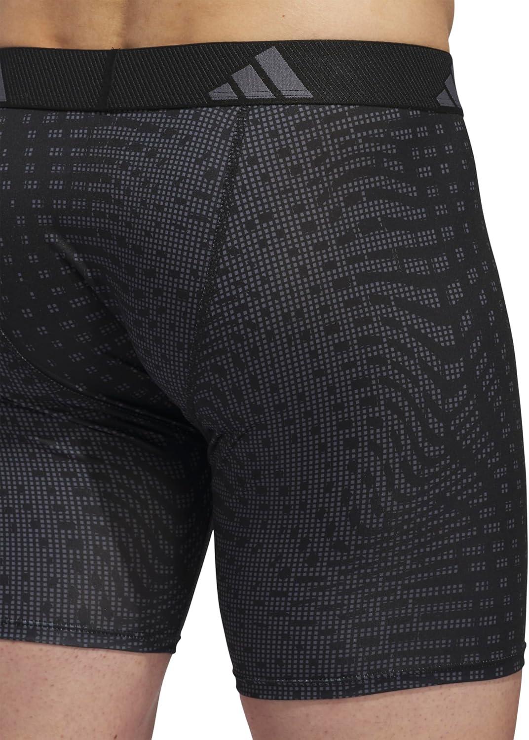 imageadidas mens Performance Boxer Brief Underwear 1packAccelerate Onix BlackOnix GreyBlack