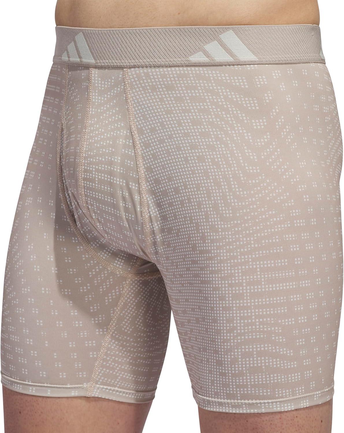 imageadidas mens Performance Boxer Brief Underwear 1packAccelerate Silver Pebbleolive StrataAlumina BeigeOff White