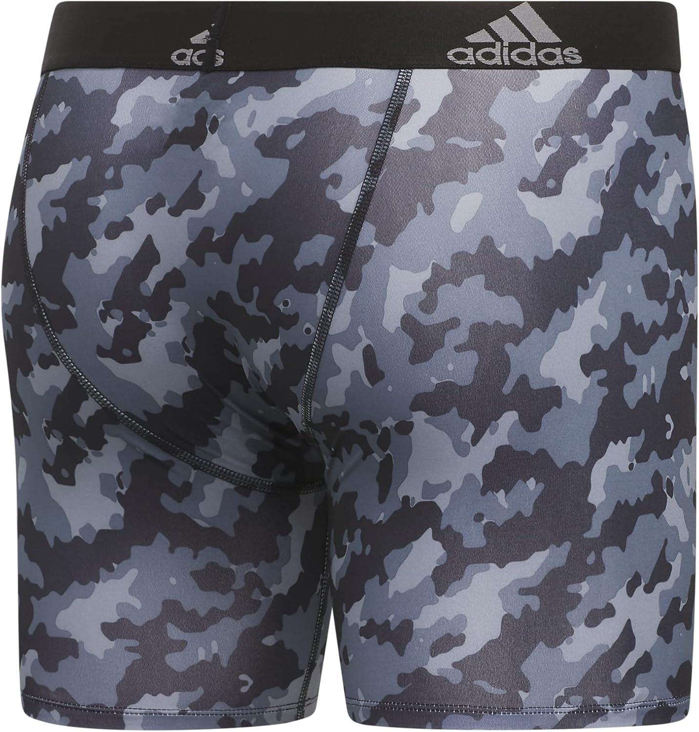 imageadidas mens Performance Boxer Brief Underwear 1packElements Camo BlackonixBlackOnix Grey