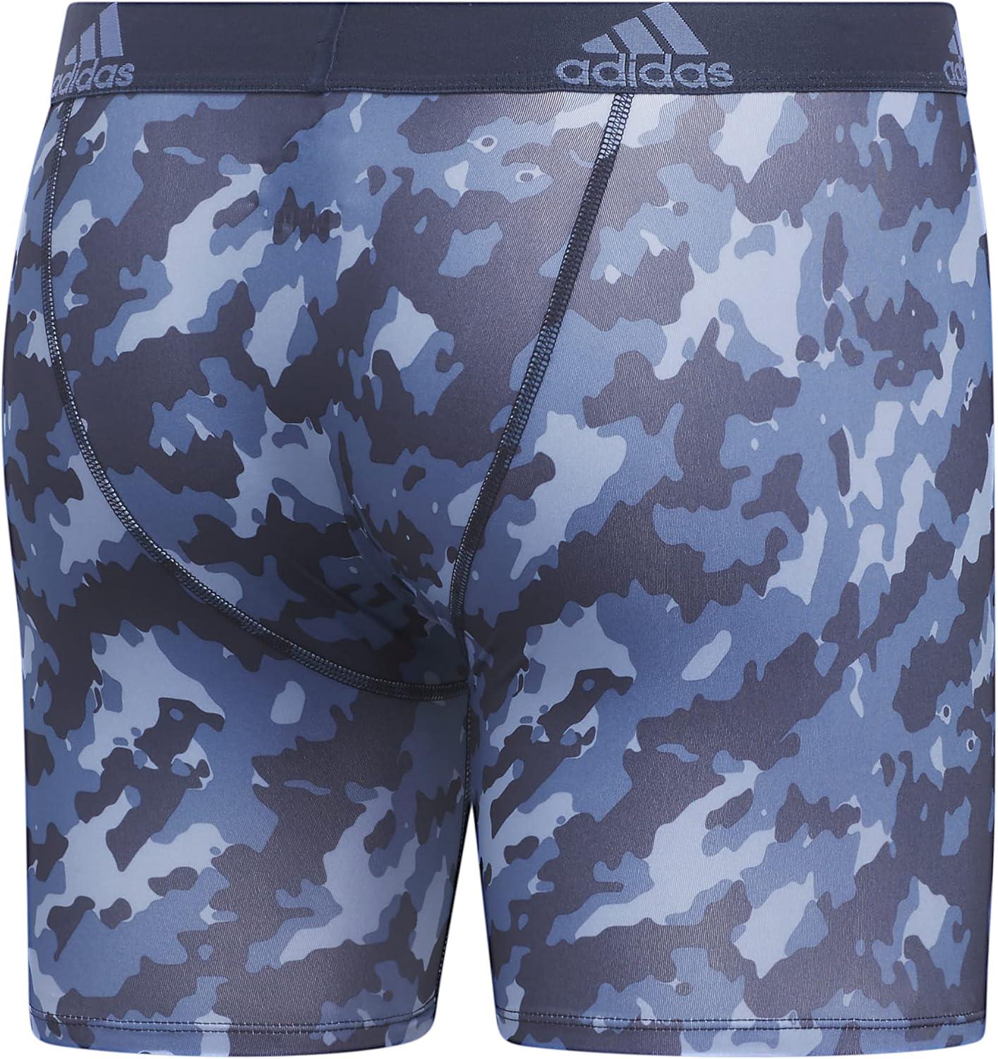 imageadidas mens Performance Boxer Brief Underwear 1packElements Camo Shadow Navycrew BlueShadow NavyChalk Blue