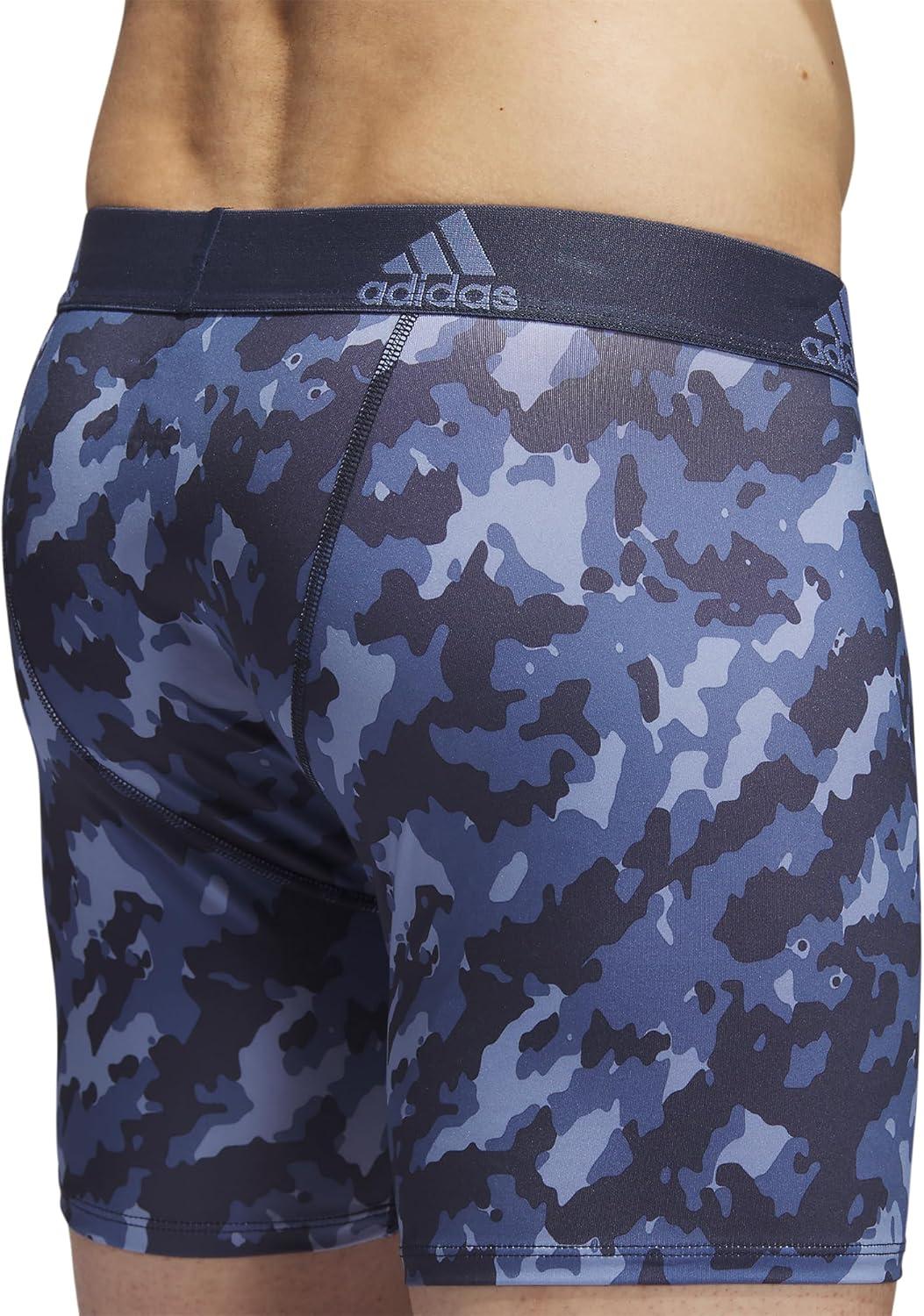 imageadidas mens Performance Boxer Brief Underwear 1packElements Camo Shadow Navycrew BlueShadow NavyChalk Blue