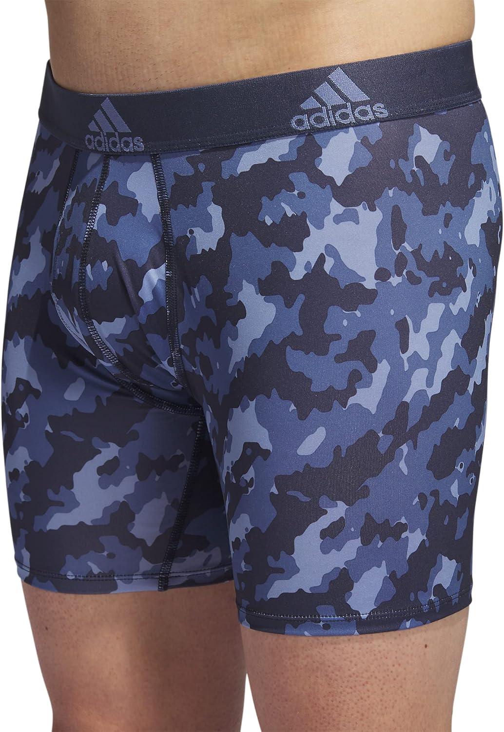 imageadidas mens Performance Boxer Brief Underwear 1packElements Camo Shadow Navycrew BlueShadow NavyChalk Blue
