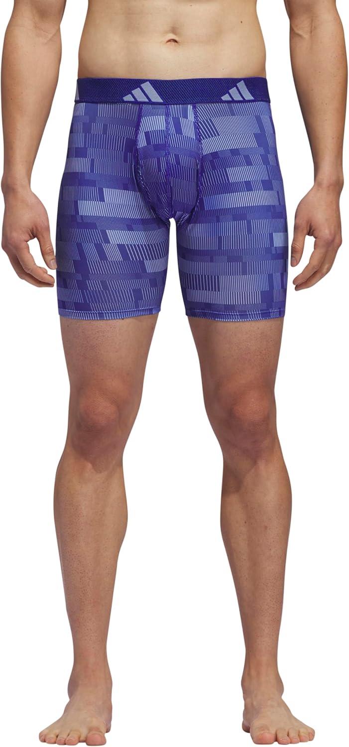 imageadidas mens Performance Boxer Brief Underwear 1packHaste Blue Sparkblue Fusionsemi Lucid BlueSemi Lucid BlueBlue Spark
