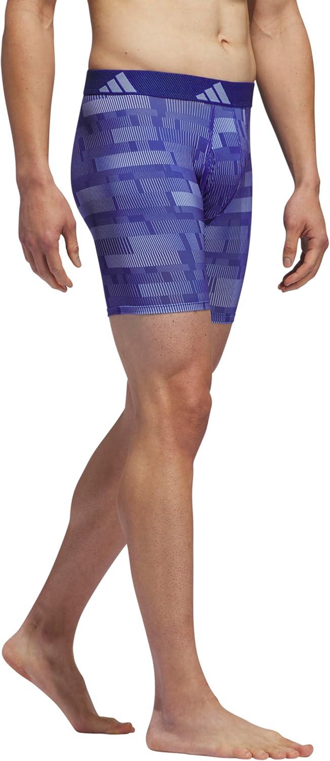 imageadidas mens Performance Boxer Brief Underwear 1packHaste Blue Sparkblue Fusionsemi Lucid BlueSemi Lucid BlueBlue Spark