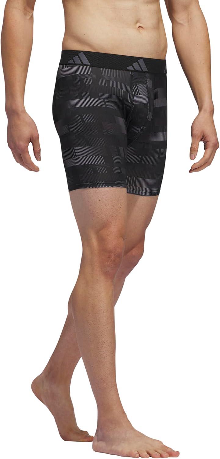 imageadidas mens Performance Boxer Brief Underwear 1packHaste GreycarbonblackOnix GreyBlack