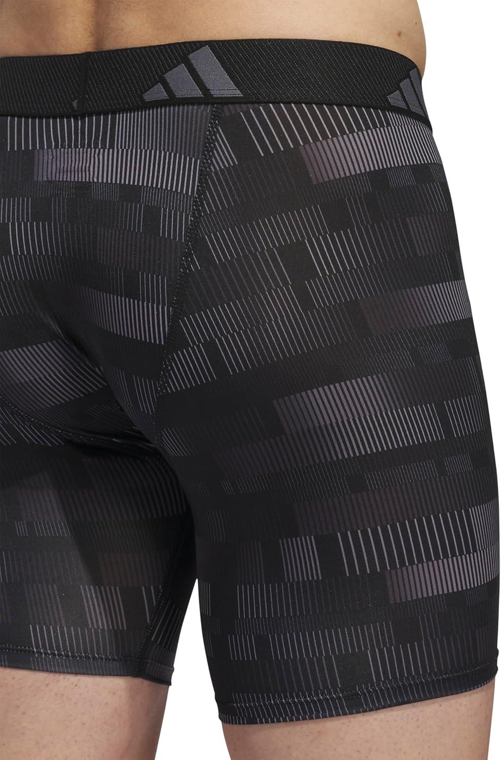 imageadidas mens Performance Boxer Brief Underwear 1packHaste GreycarbonblackOnix GreyBlack