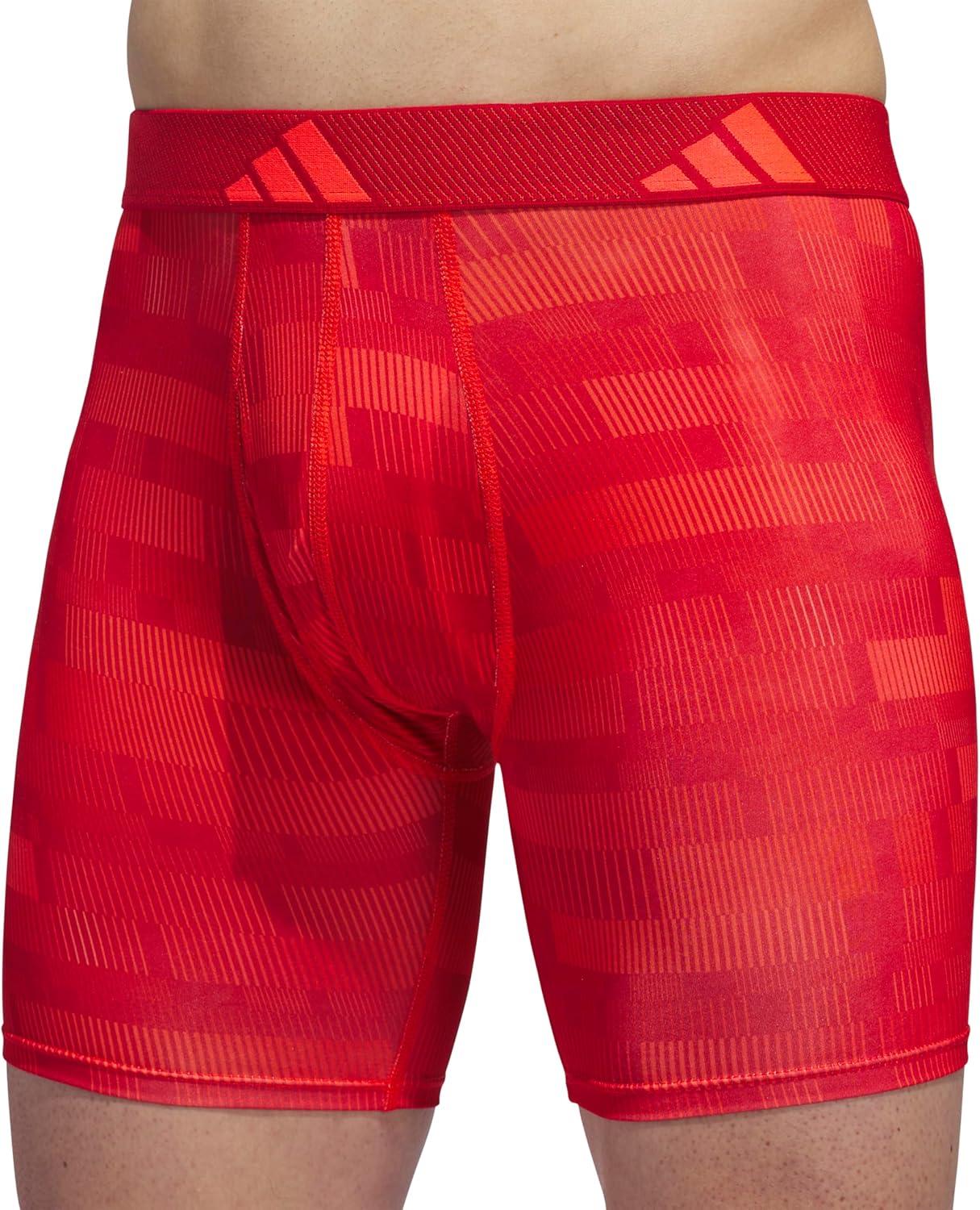 imageadidas mens Performance Boxer Brief Underwear 1packHaste Solar Redbright Redbetter ScarletBright RedSolar Red