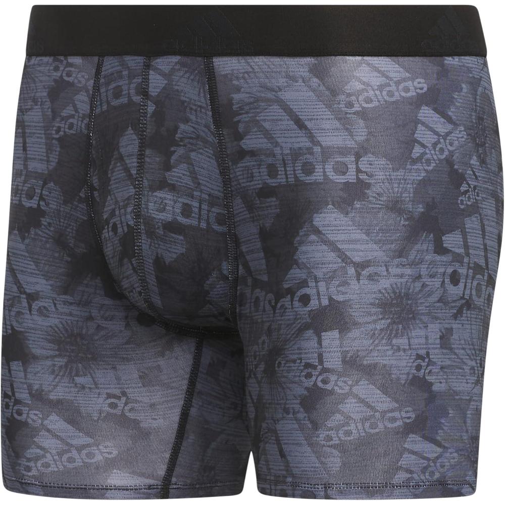 imageadidas mens Performance Boxer Brief Underwear 1packBos Floral BlackcarbonBlackOnix Grey