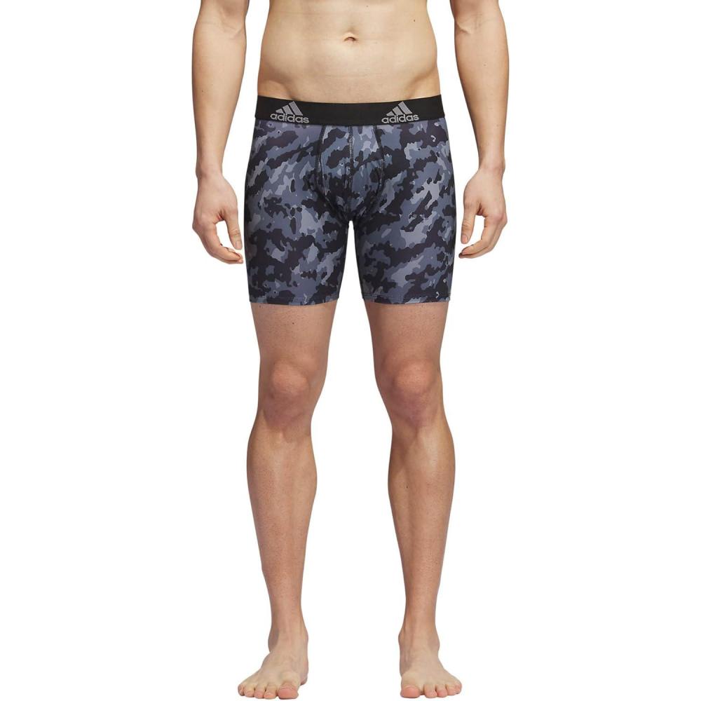 imageadidas mens Performance Boxer Brief Underwear 1packElements Camo BlackonixBlackOnix Grey