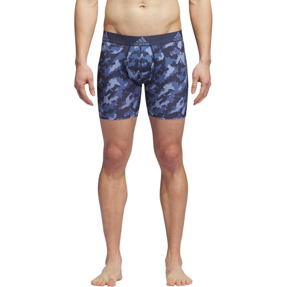 imageadidas mens Performance Boxer Brief Underwear 1packElements Camo Shadow Navycrew BlueShadow NavyChalk Blue