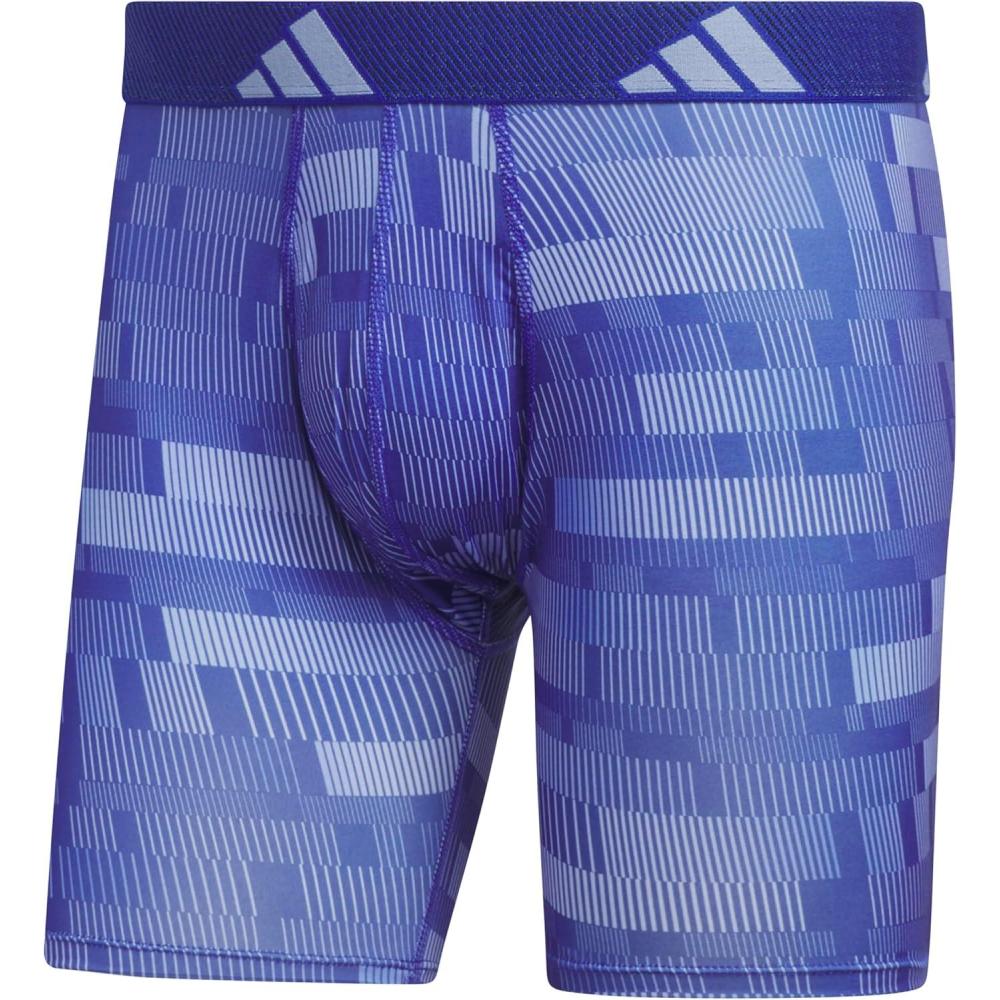 imageadidas mens Performance Boxer Brief Underwear 1packHaste Blue Sparkblue Fusionsemi Lucid BlueSemi Lucid BlueBlue Spark