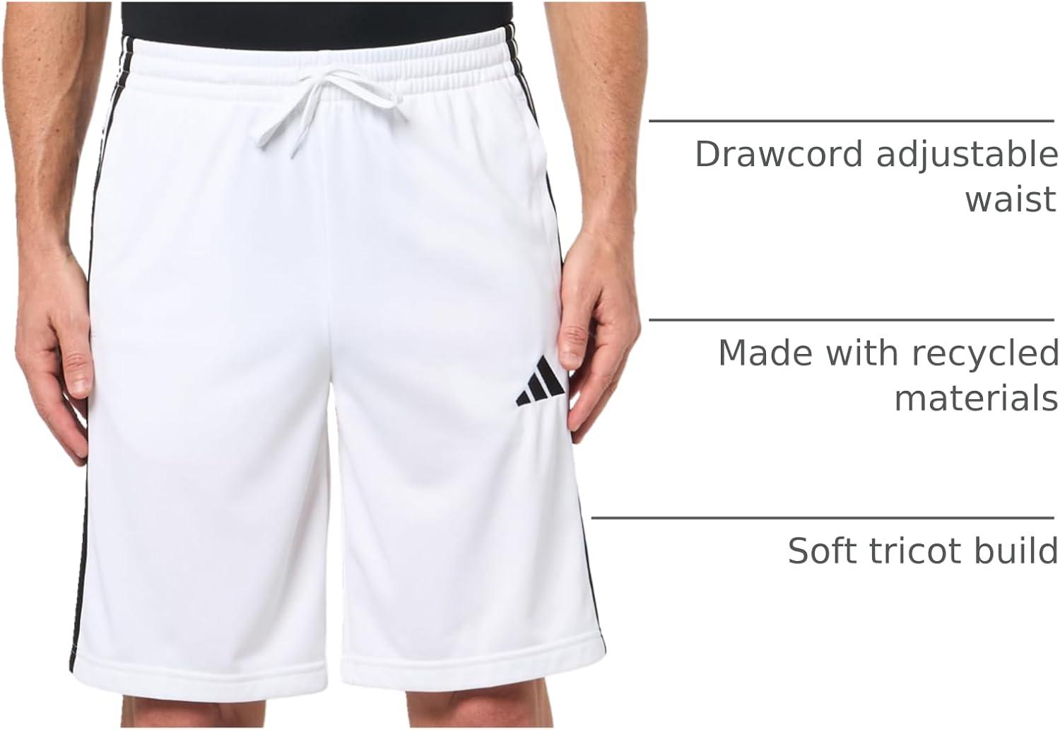 imageAdidas Mens 3Stripes Tricot ShortsWhite