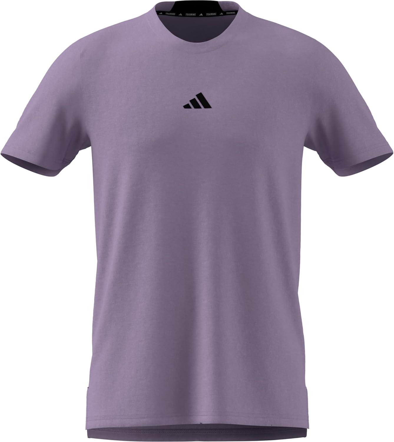 imageAdidas Mens Designed for Training Workout TShirtPowder Plum
