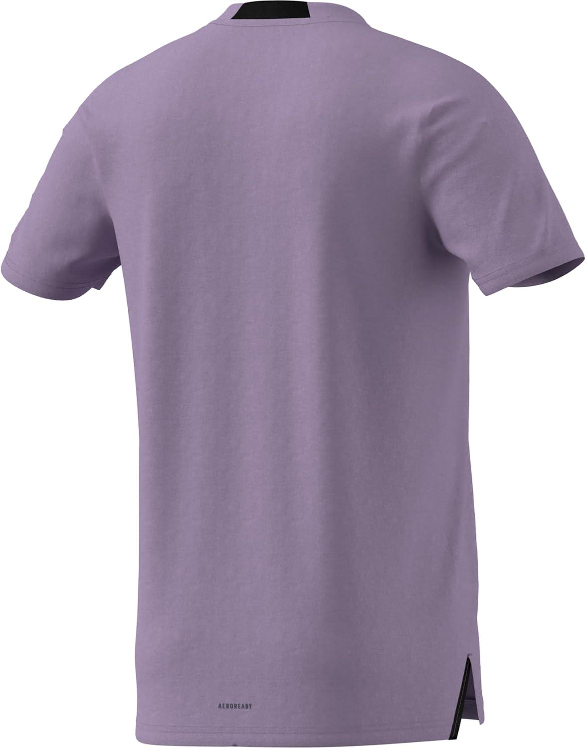 imageAdidas Mens Designed for Training Workout TShirtPowder Plum