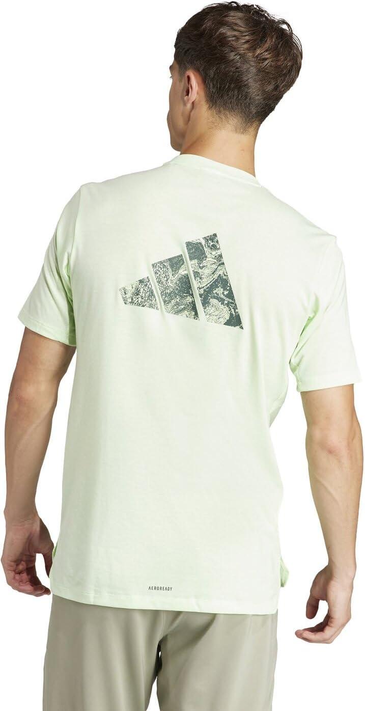 imageAdidas Mens Designed for Training Workout TShirtSemi Green SparkBlack
