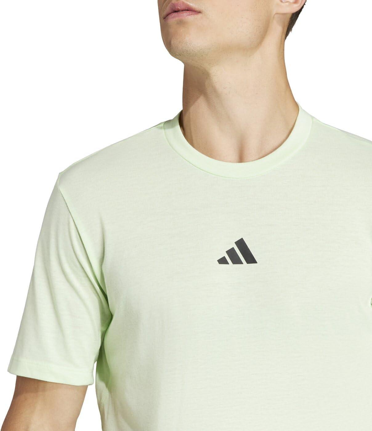 imageAdidas Mens Designed for Training Workout TShirtSemi Green SparkBlack