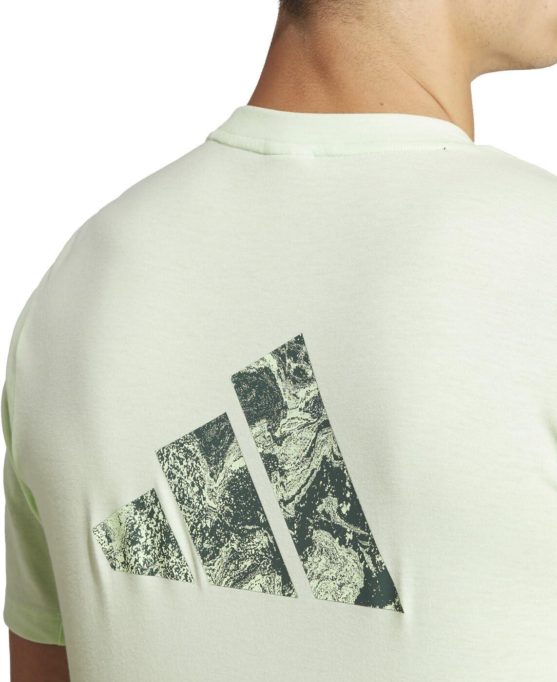 imageAdidas Mens Designed for Training Workout TShirtSemi Green SparkBlack