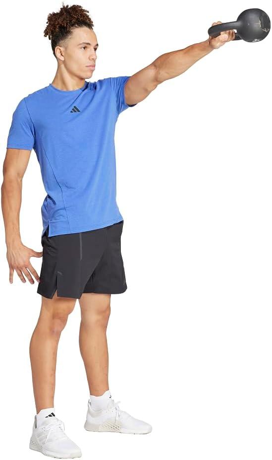 imageAdidas Mens Designed for Training Workout TShirtSemi Lucid Blue