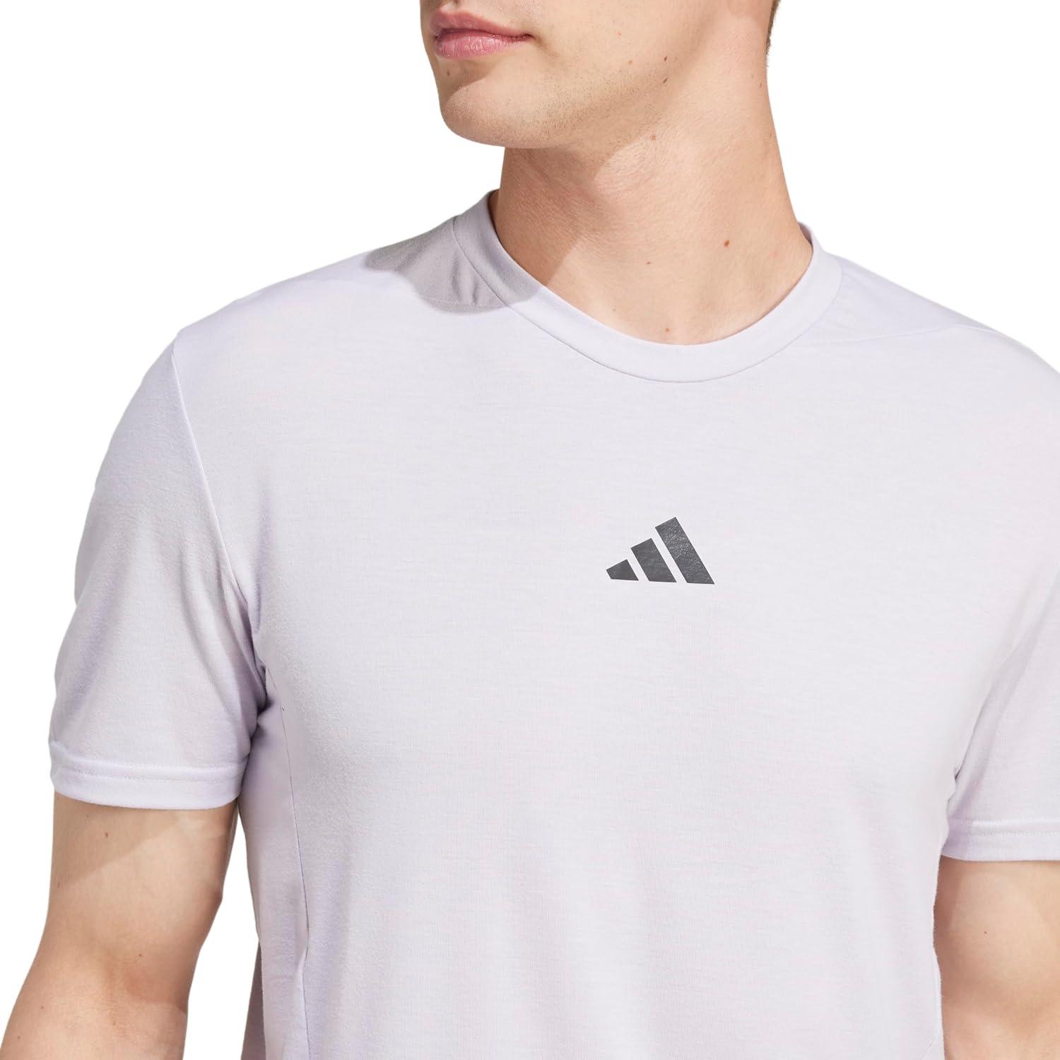 imageAdidas Mens Designed for Training Workout TShirtSilver Dawn Melange
