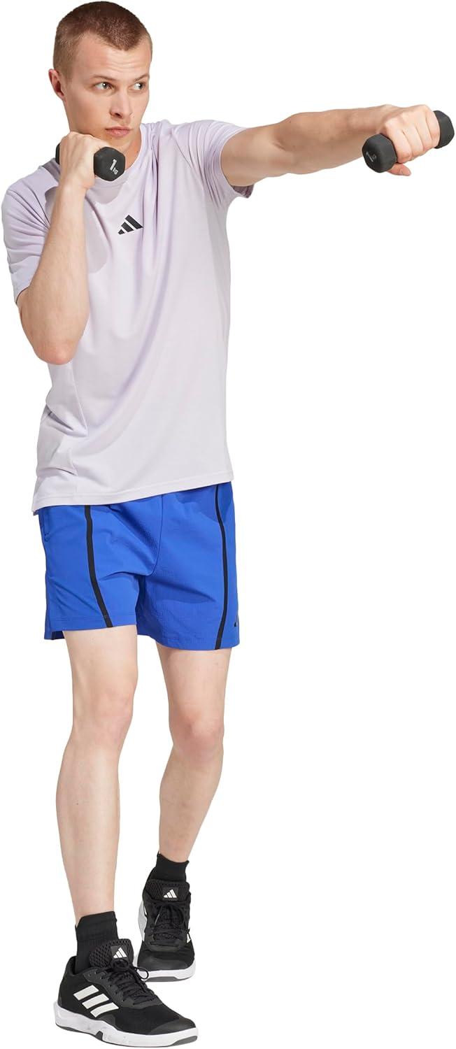 imageAdidas Mens Designed for Training Workout TShirtSilver Dawn Melange