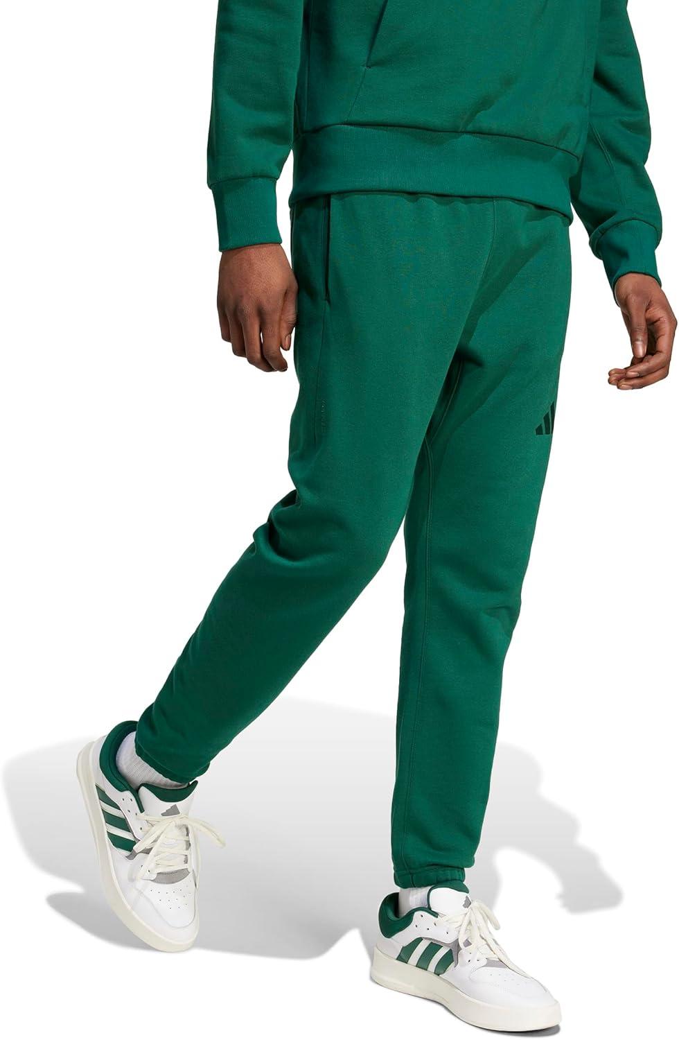 imageadidas Mens All Szn Fleece Regular Tapered PantsCollegiate Green
