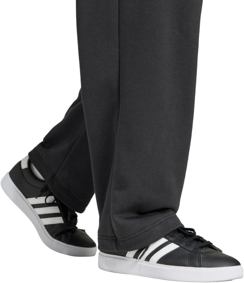 imageadidas Mens Essential 3bar Wide Leg PantsBlackWhite