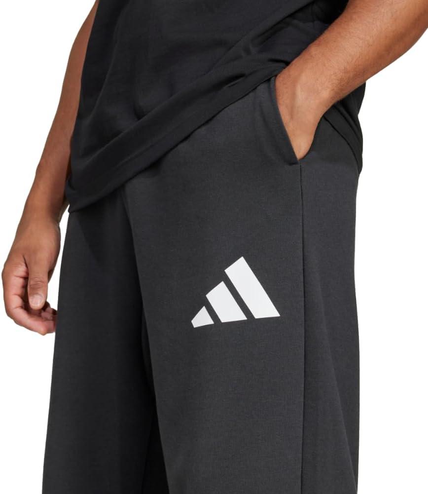 imageadidas Mens Essential 3bar Wide Leg PantsBlackWhite