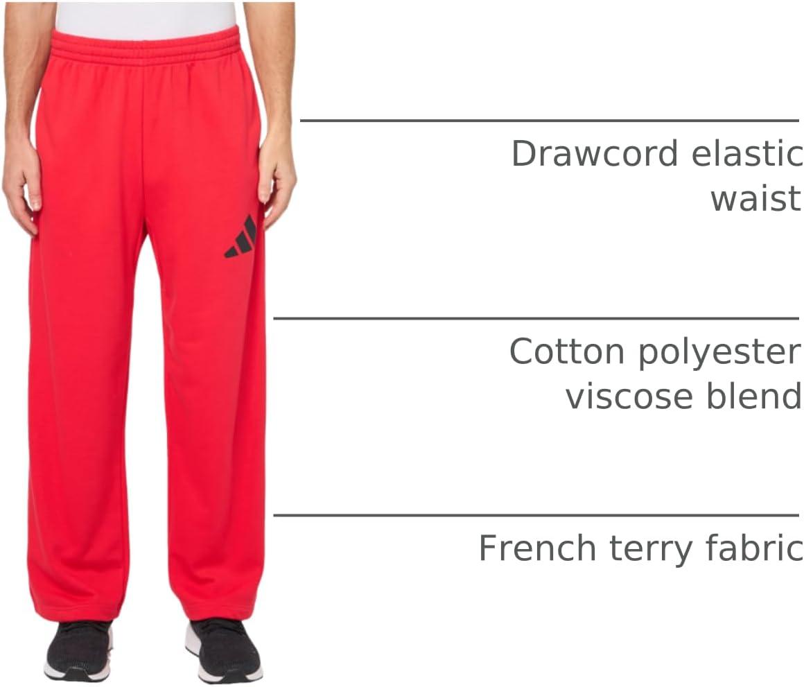 imageadidas Mens Essential 3bar Wide Leg PantsPure RubyBlack