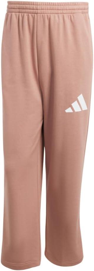 imageadidas Mens Essential 3bar Wide Leg PantsWarm ClayWhite