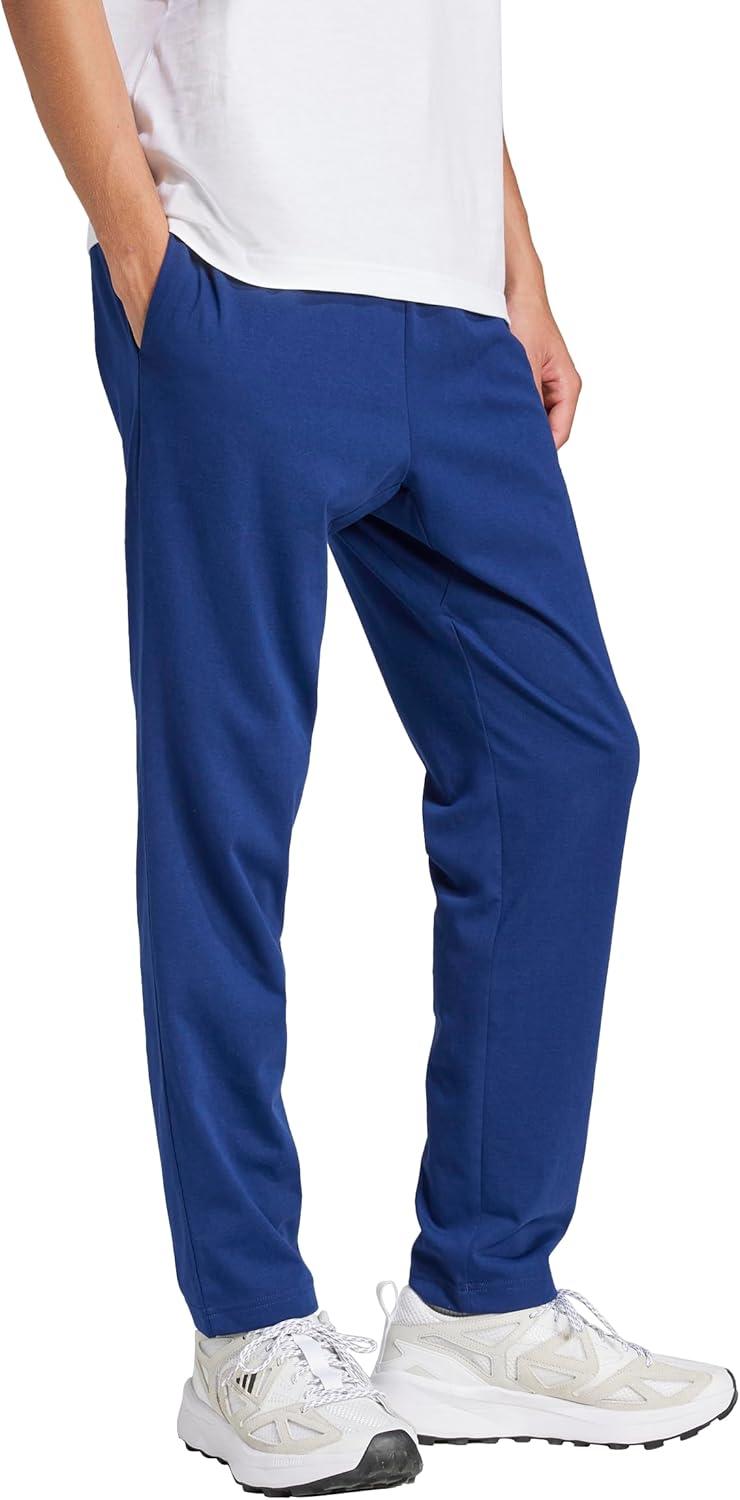 imageadidas Mens Essentials Feel Cozy French Terry Cargo ShortsDark BlueWhite