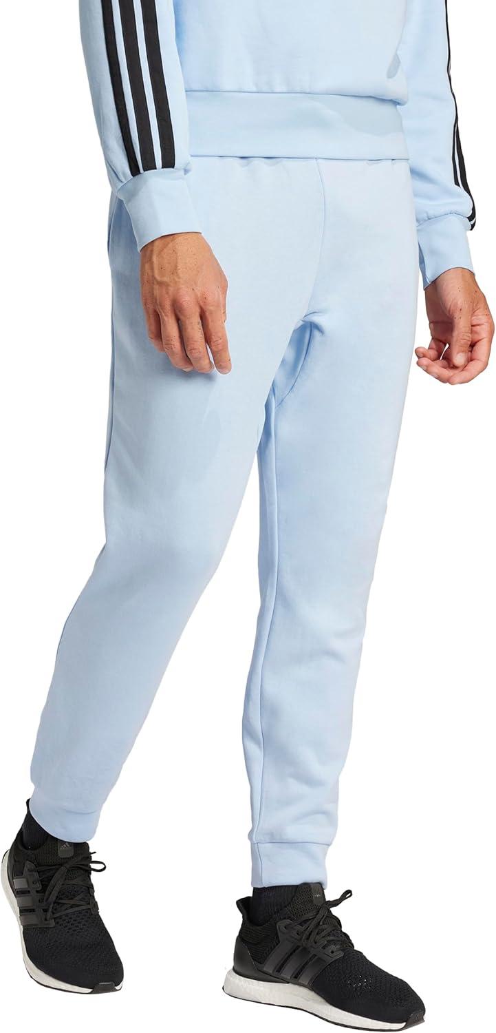 imageadidas Mens Essentials Feel Cozy French Terry PantsBlueBlack