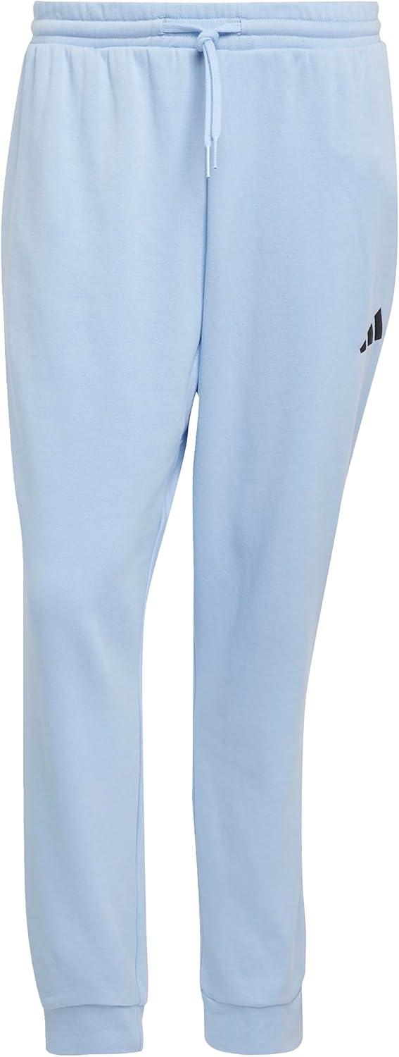 imageadidas Mens Essentials Feel Cozy French Terry PantsBlueBlack