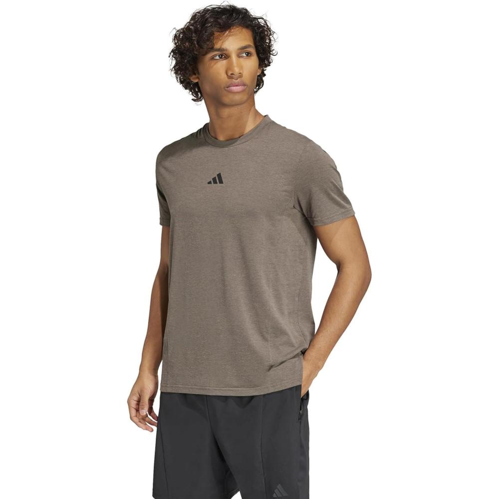 imageAdidas Mens Designed for Training Workout TShirtShadow Olive Mel