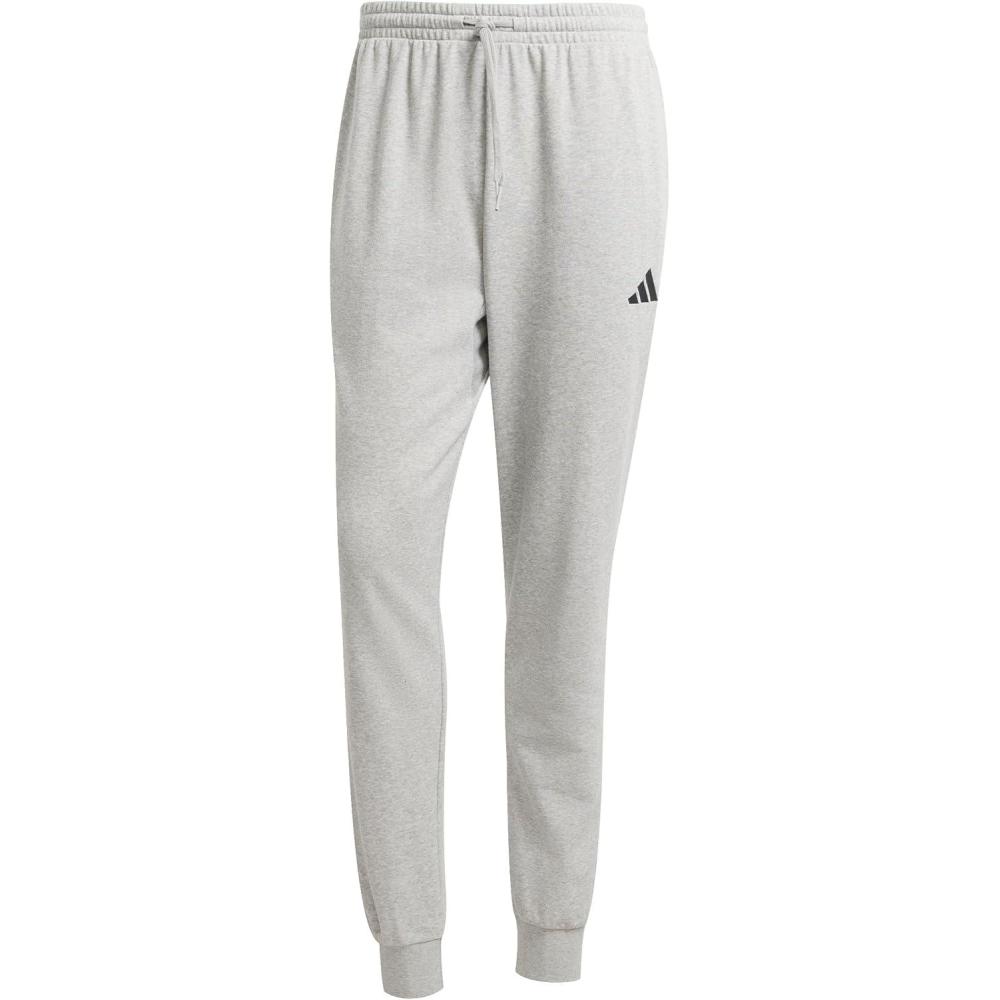 imageadidas Mens Essentials Feel Cozy French Terry PantsMedium Grey Heather Black