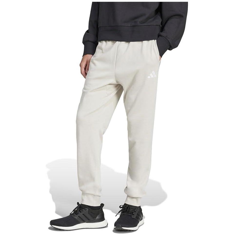 imageadidas Mens Essentials Feel Cozy French Terry PantsWonder Alumina White