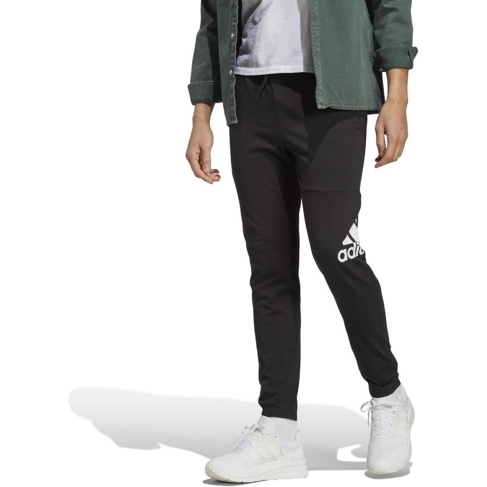 imageadidas Mens Essentials Logo Tapered Badge SweatpantsBlack