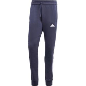 adidas Men’s Essentials 3-Stripes Fleece Tapered Cuff Pants(Ink)