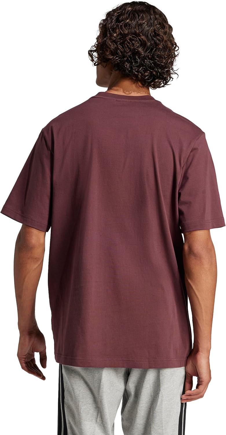 imageAdidas Mens Essentials Linear Single Jersey TShirtAurora RubyWhite