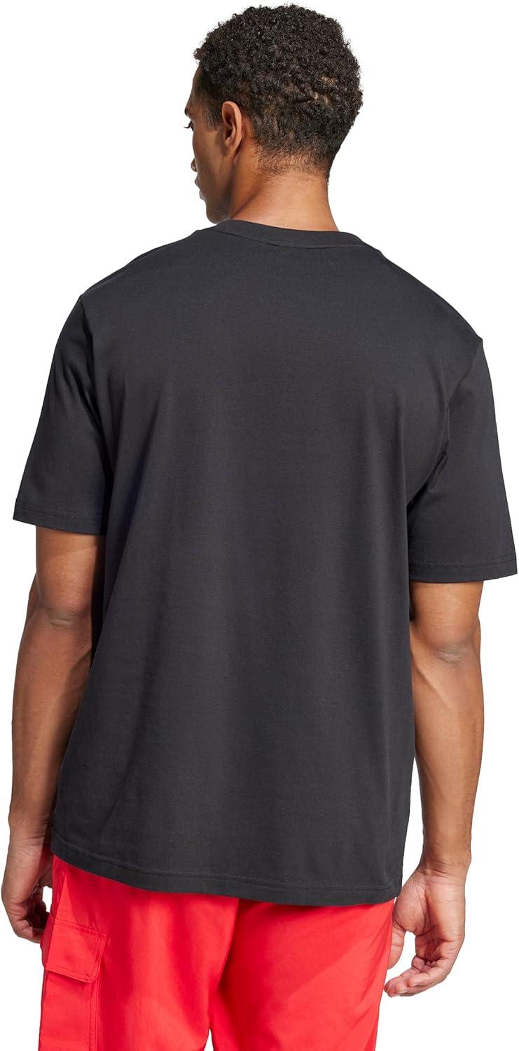imageAdidas Mens Essentials Linear Single Jersey TShirtBlackWhite