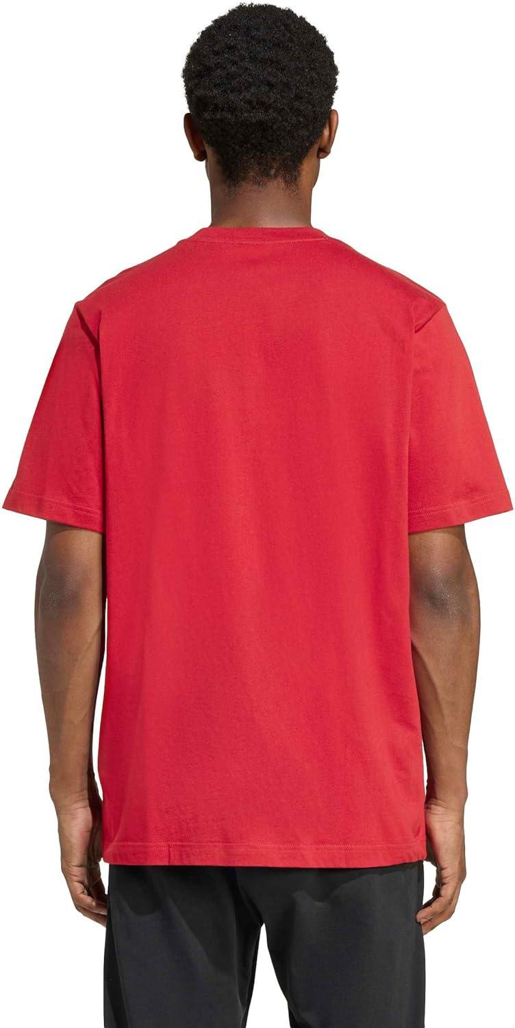 imageAdidas Mens Essentials Linear Single Jersey TShirtMaroonWhite