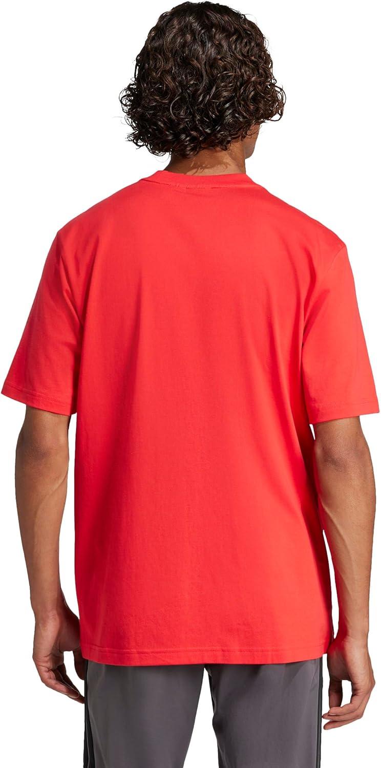 imageAdidas Mens Essentials Linear Single Jersey TShirtPure RubyBlack