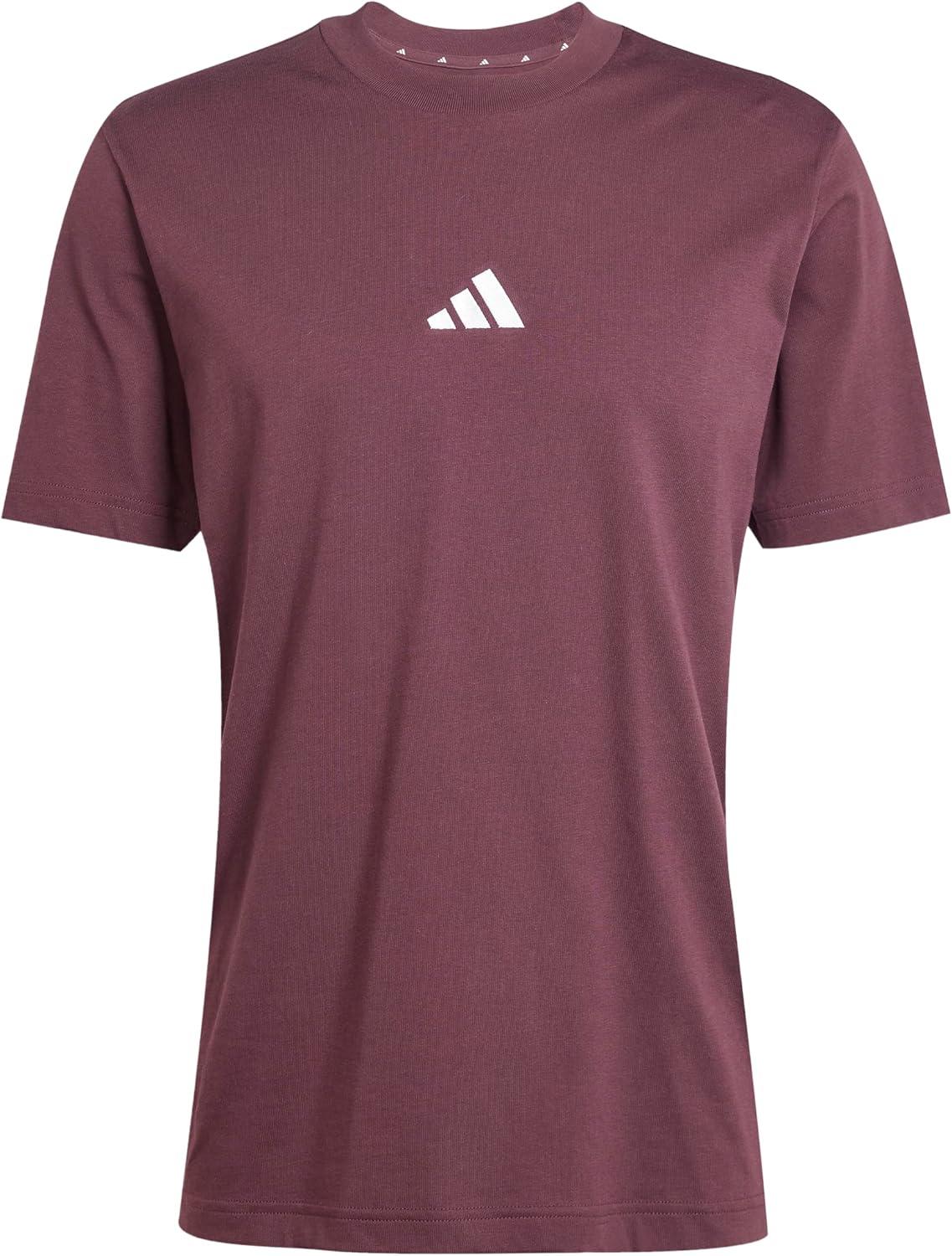 imageAdidas Mens Essentials Single Jersey 3Stripes TShirtAurora RubyWhite