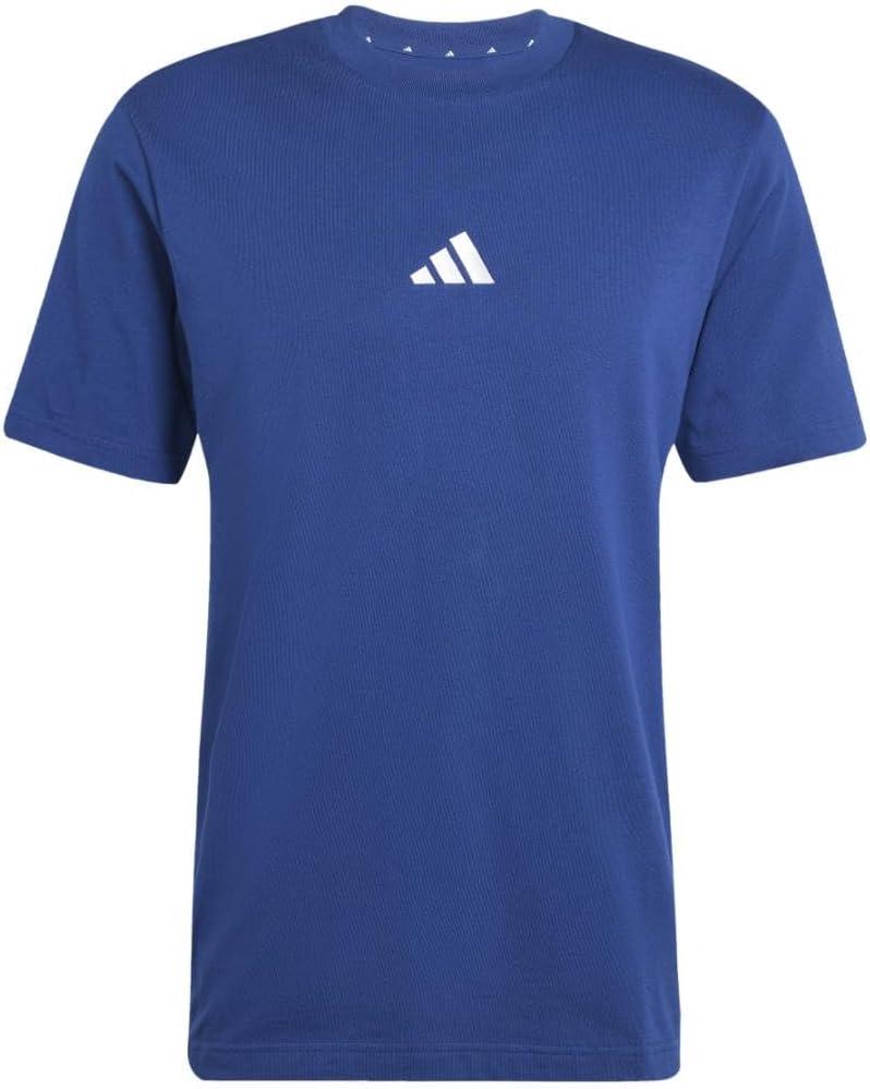 imageAdidas Mens Essentials Single Jersey 3Stripes TShirtDark BlueWhite