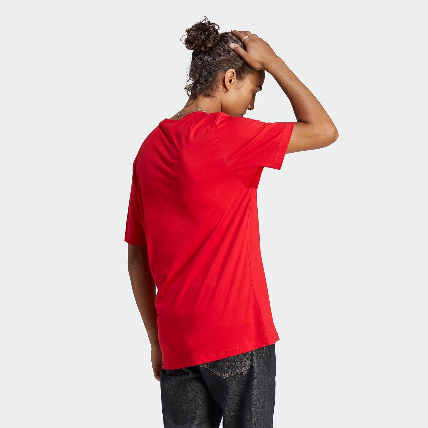 imageAdidas Mens Essentials Single Jersey Embroidered Small Logo TShirtBetter Scarlet